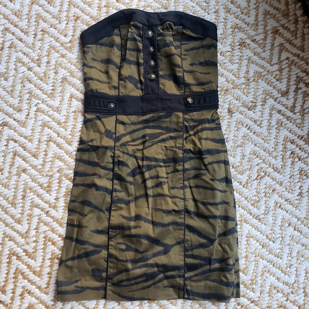 H&M Divided Size 2 Army Green Tube Dress